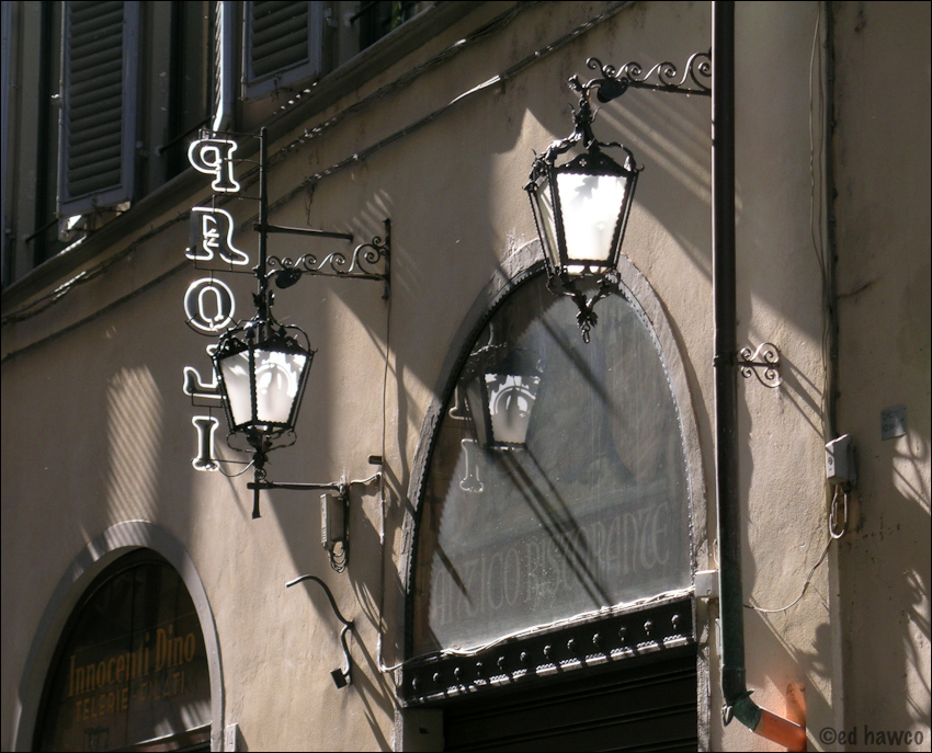 Lamps, Backlit (Florence, Italy)