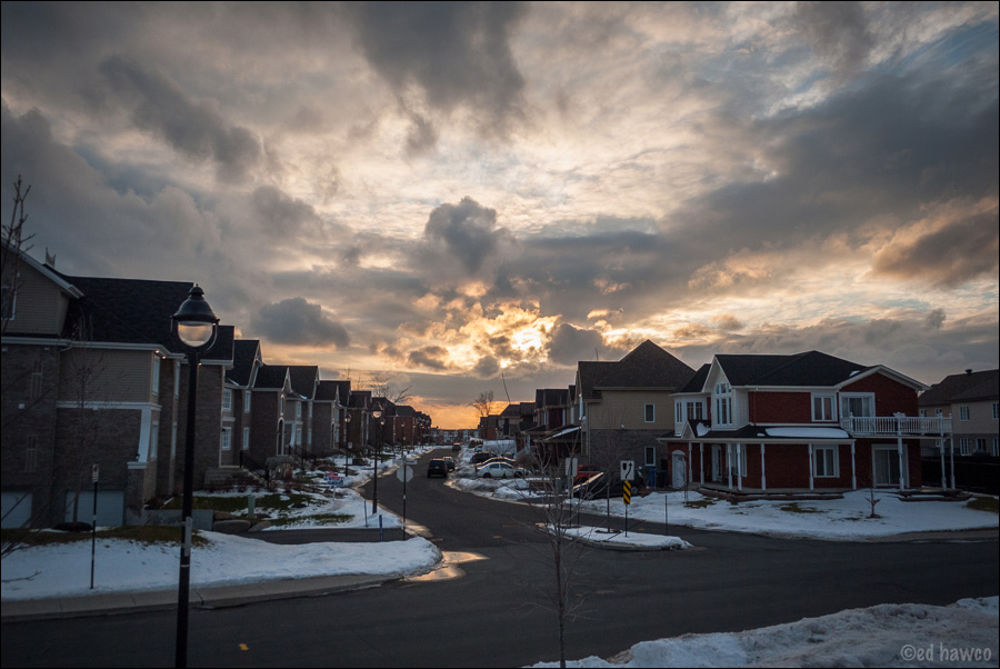Cold Suburban Sunset
