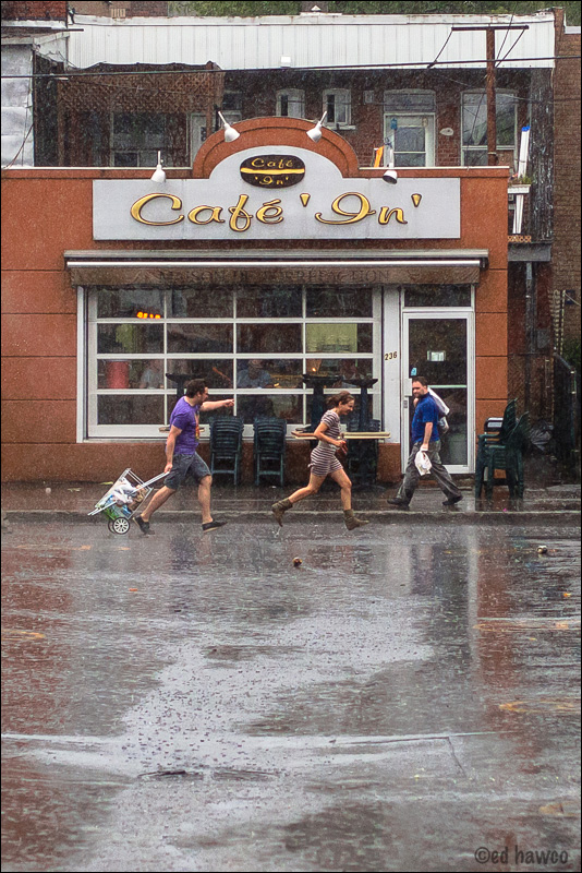 Sudden rainstorm, Jean-Talon Market