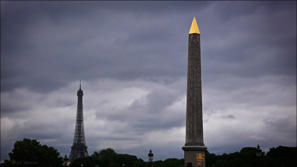 Eiffel Tower and Obelisk
