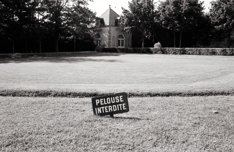 Forbidden lawn, somewhere in France