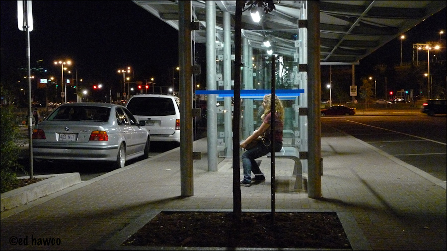 Waiting for her ride