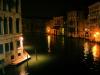 Looking east from the Ponte di Rialto at night (Venice)